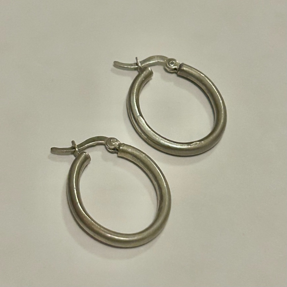 Vintage Sterling Silver Hoop Earrings